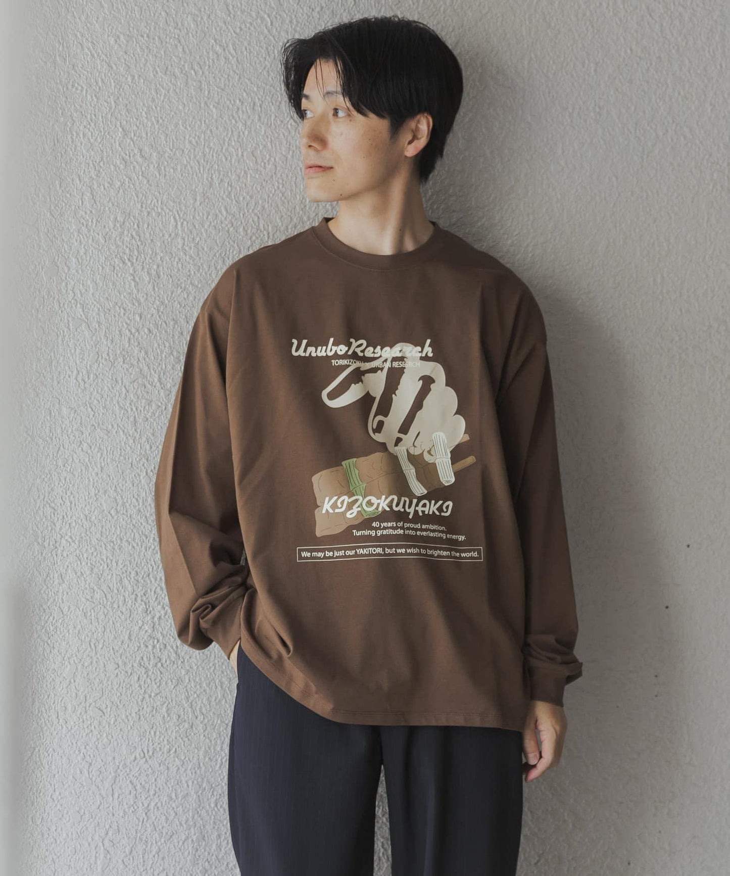 鳥貴族×UR UnuboResearch 長袖T恤 B