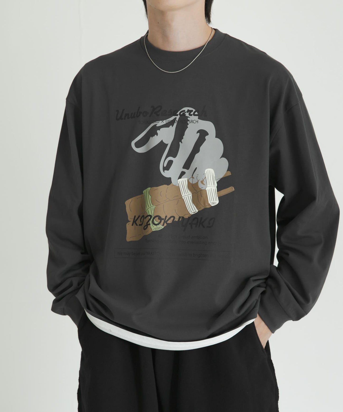 鳥貴族×UR UnuboResearch 長袖T恤 B