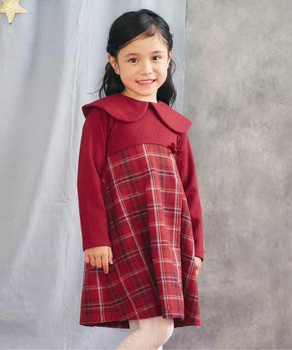 【リンク】斗篷格紋連衣裙