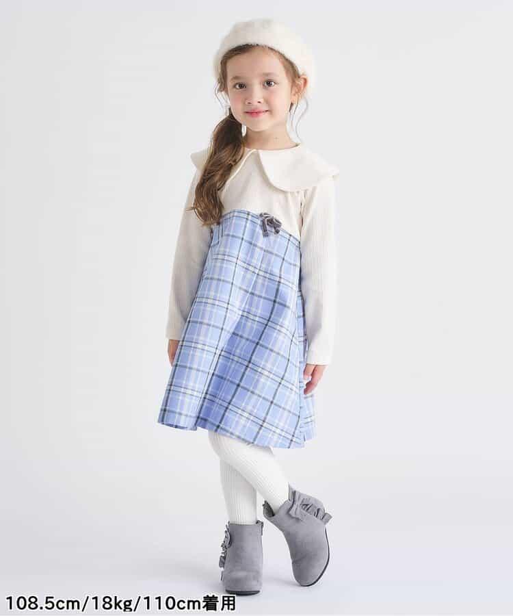 【リンク】斗篷格紋連衣裙