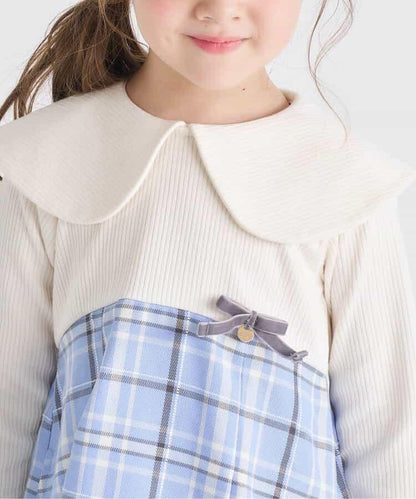 【リンク】斗篷格紋連衣裙