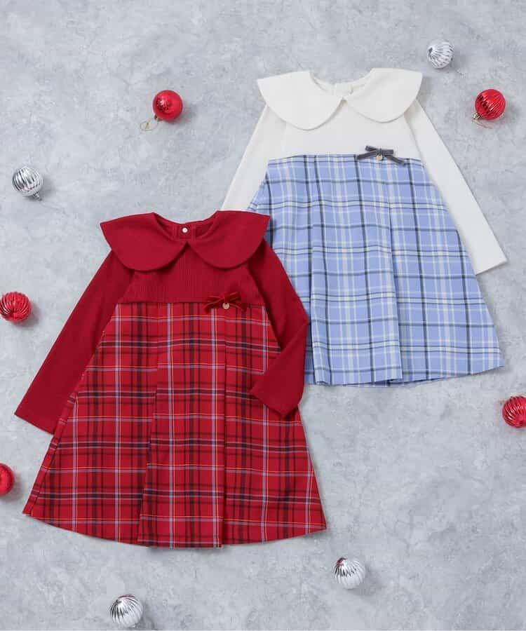 【リンク】斗篷格紋連衣裙