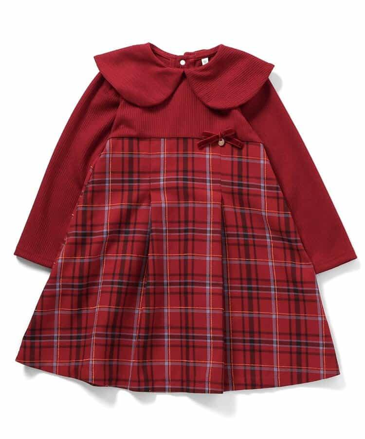 【リンク】斗篷格紋連衣裙