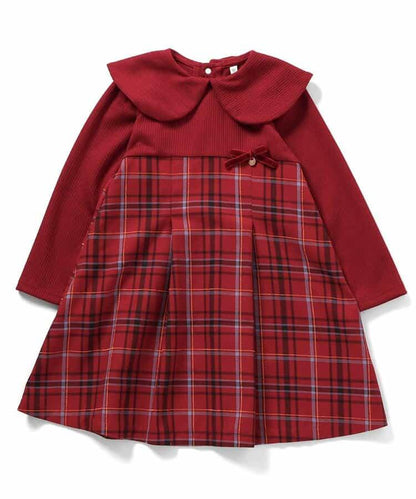 【リンク】斗篷格紋連衣裙