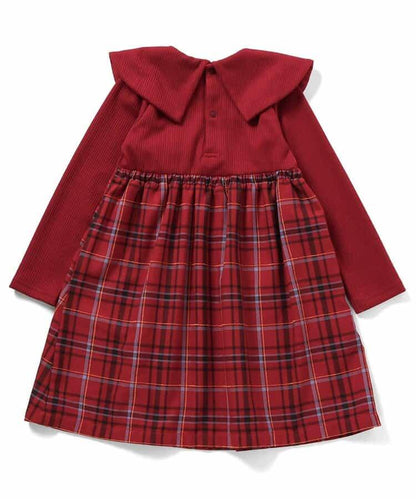 【リンク】斗篷格紋連衣裙