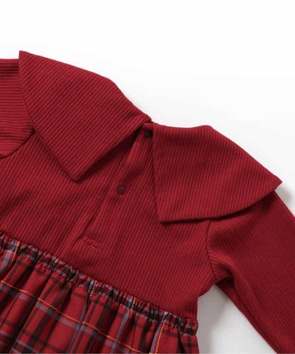 【リンク】斗篷格紋連衣裙