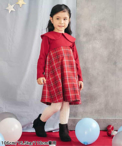 【リンク】斗篷格紋連衣裙