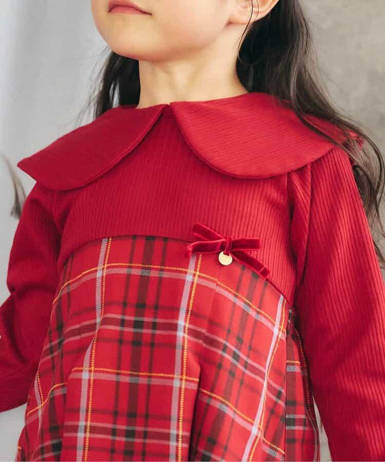 【リンク】斗篷格紋連衣裙