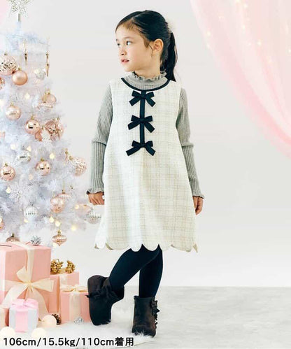 蝴蝶結吊帶連衣裙_アプレレクールマシェリ