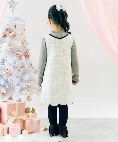 蝴蝶結吊帶連衣裙_アプレレクールマシェリ