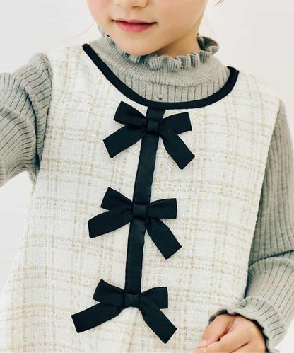 蝴蝶結吊帶連衣裙_アプレレクールマシェリ