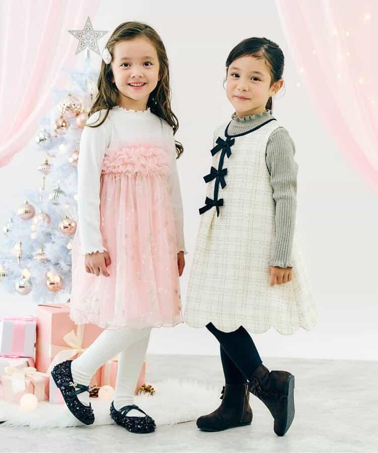 蝴蝶結吊帶連衣裙_アプレレクールマシェリ