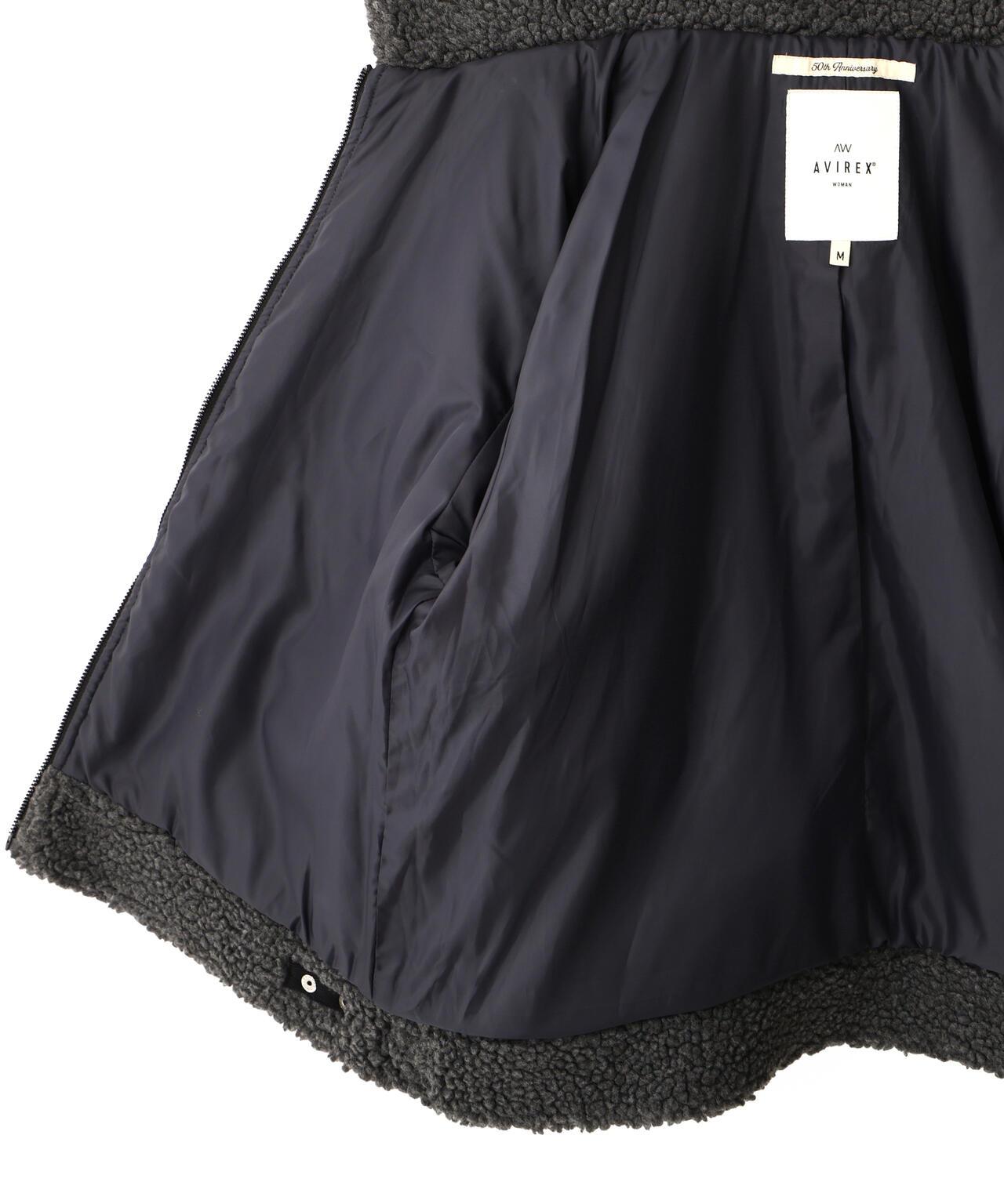 《直営店限定》羊羔絨拼接夾克