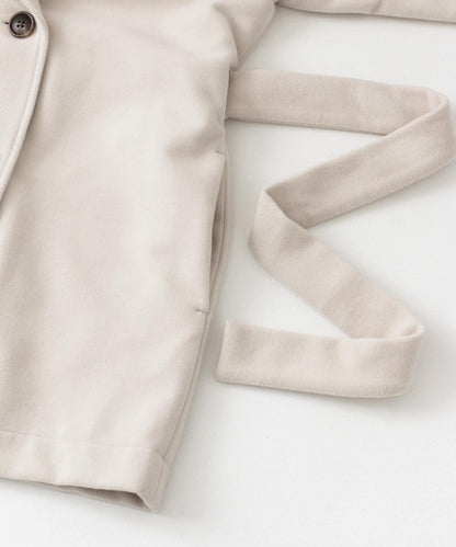 大翻領中長款大衣