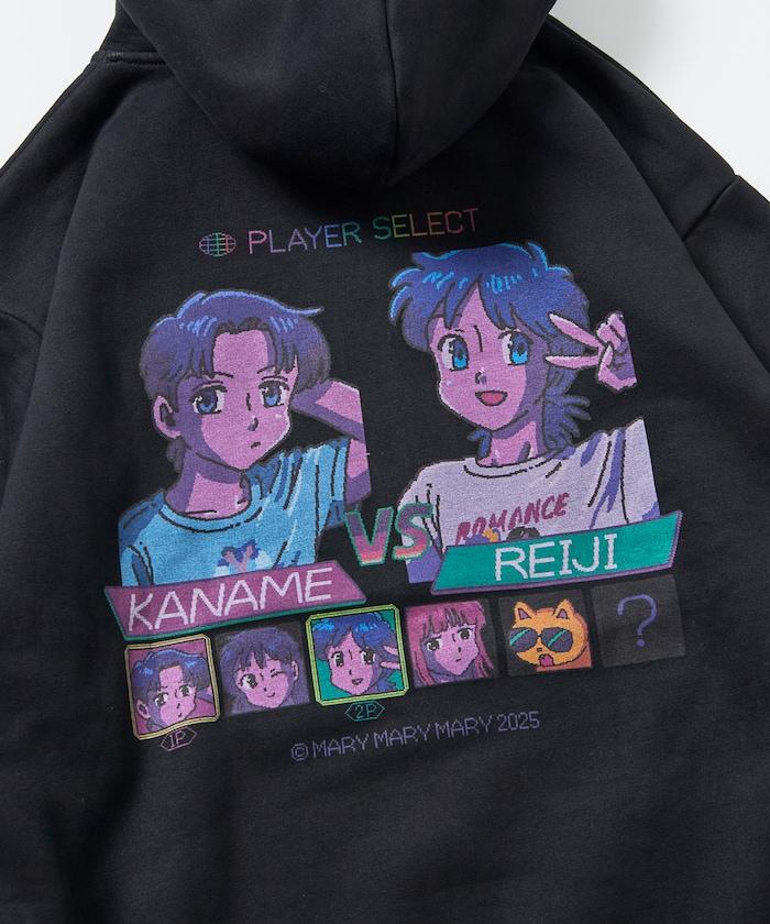 マリマリマリー×PUBLUX かなめvsレイジ 印花拉鍊衛衣/加絨款