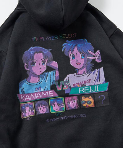 マリマリマリー×PUBLUX かなめvsレイジ 印花拉鍊衛衣/加絨款