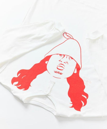 聯名 KANNAIGI × サウナ田ヒロユキ 印花長袖套裝【クリエイターズ・ファイル】