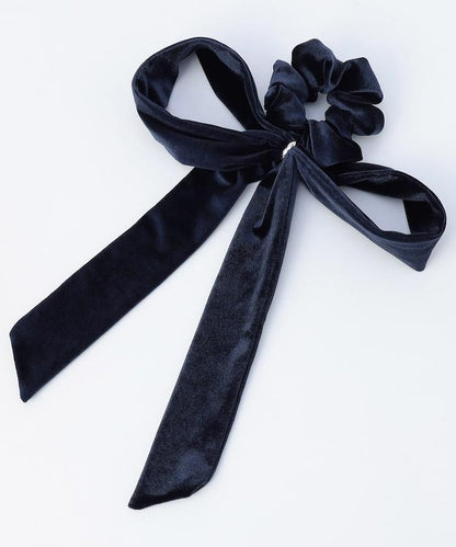 天鵝絨蝴蝶結髮圈