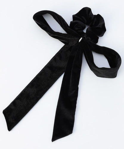 天鵝絨蝴蝶結髮圈