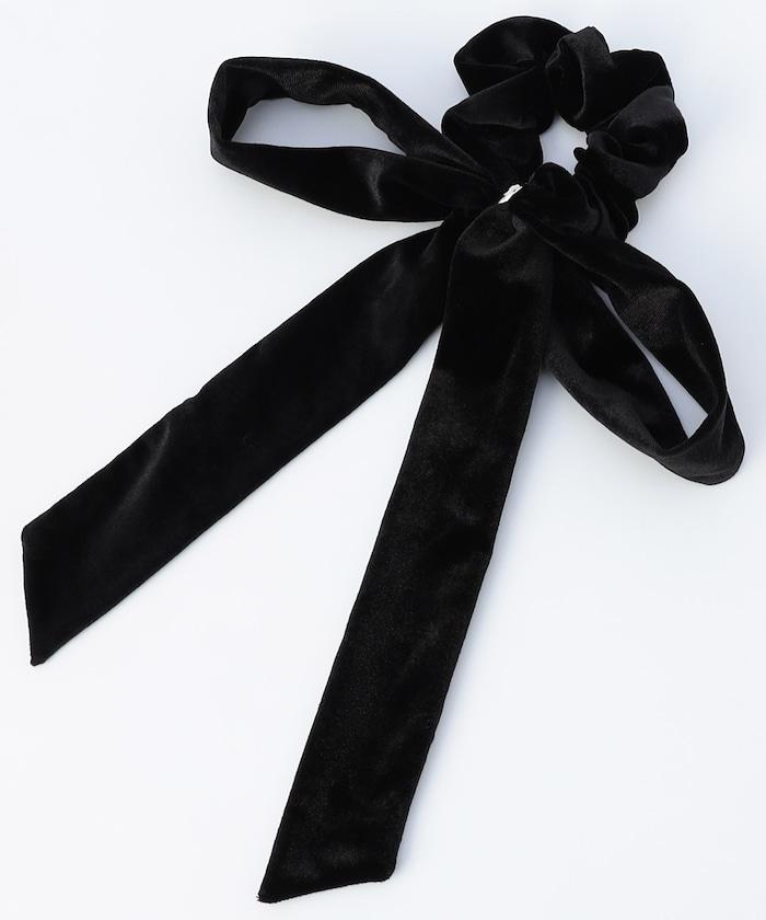 天鵝絨蝴蝶結髮圈