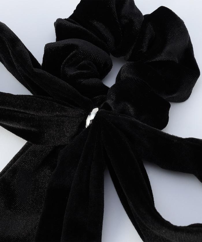 天鵝絨蝴蝶結髮圈