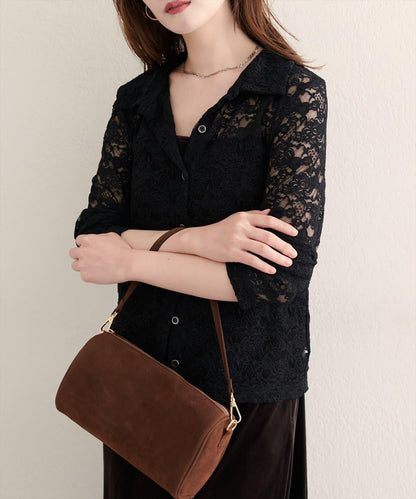 【natural couture】帶領蕾絲開衫