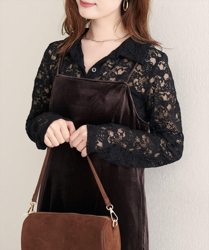 【natural couture】帶領蕾絲開衫