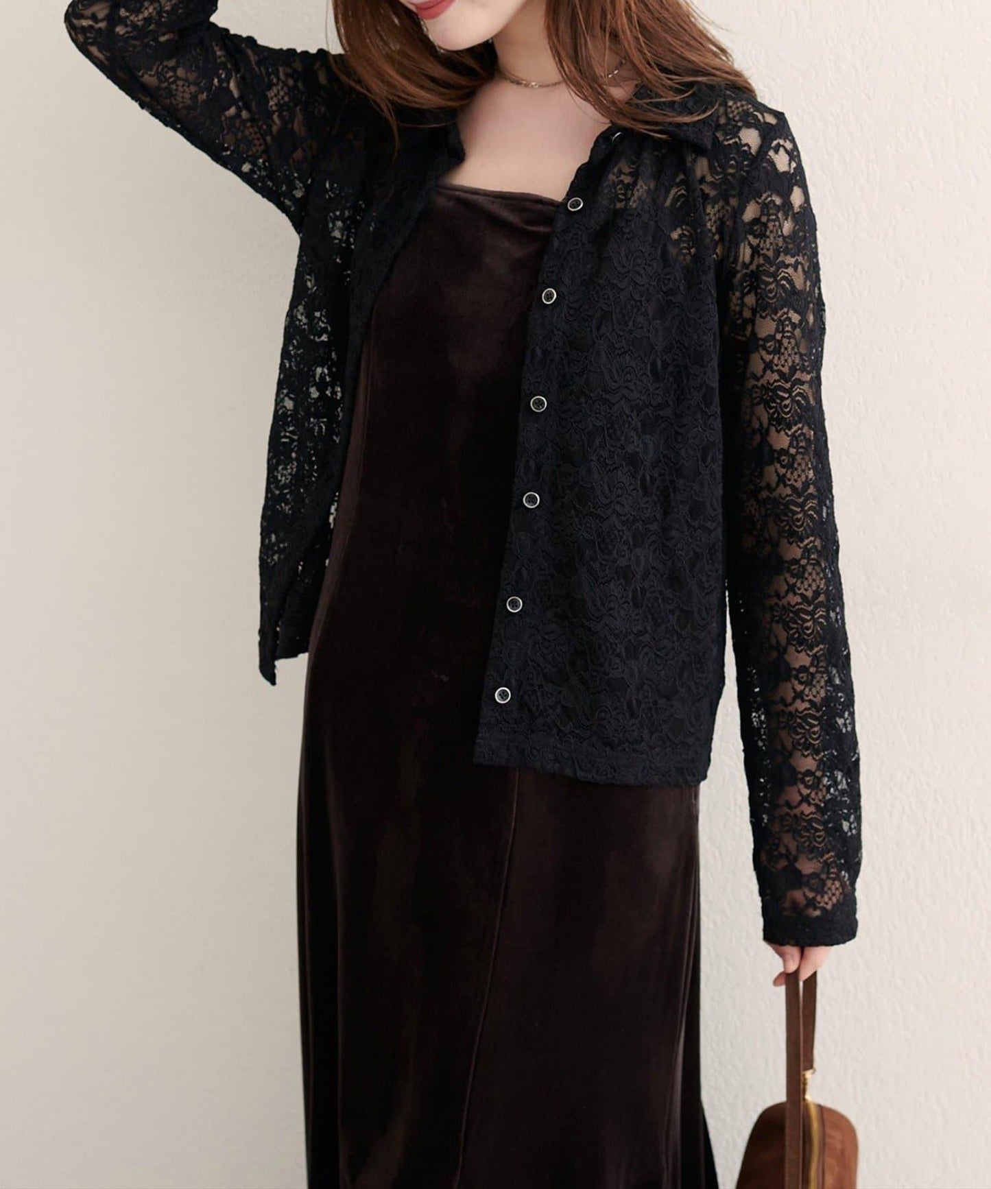 【natural couture】帶領蕾絲開衫