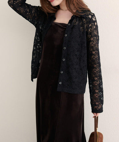 【natural couture】帶領蕾絲開衫