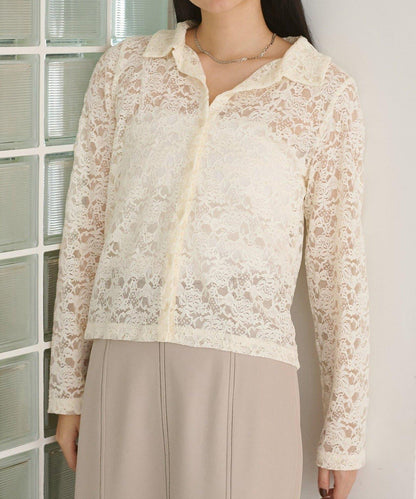 【natural couture】帶領蕾絲開衫