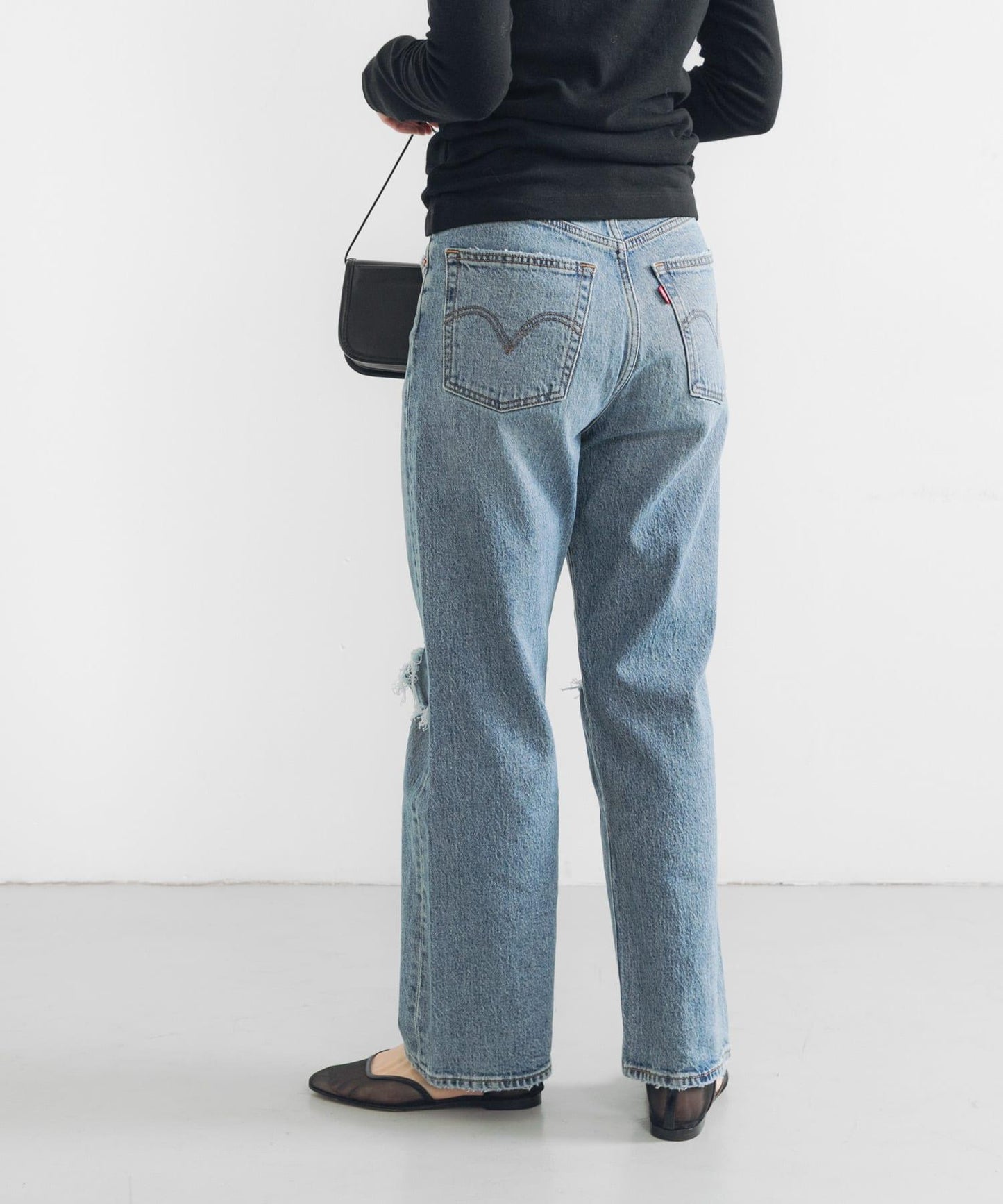 Levi’s 高腰直筒九分牛仔褲