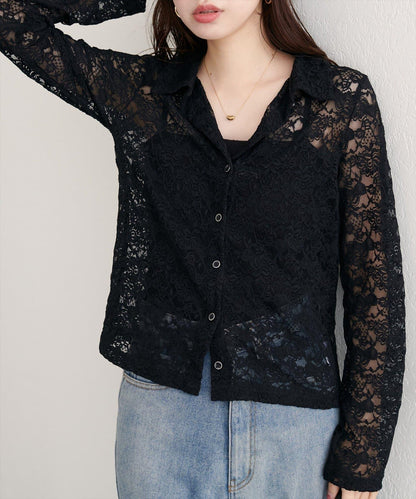 【natural couture】帶領蕾絲開衫