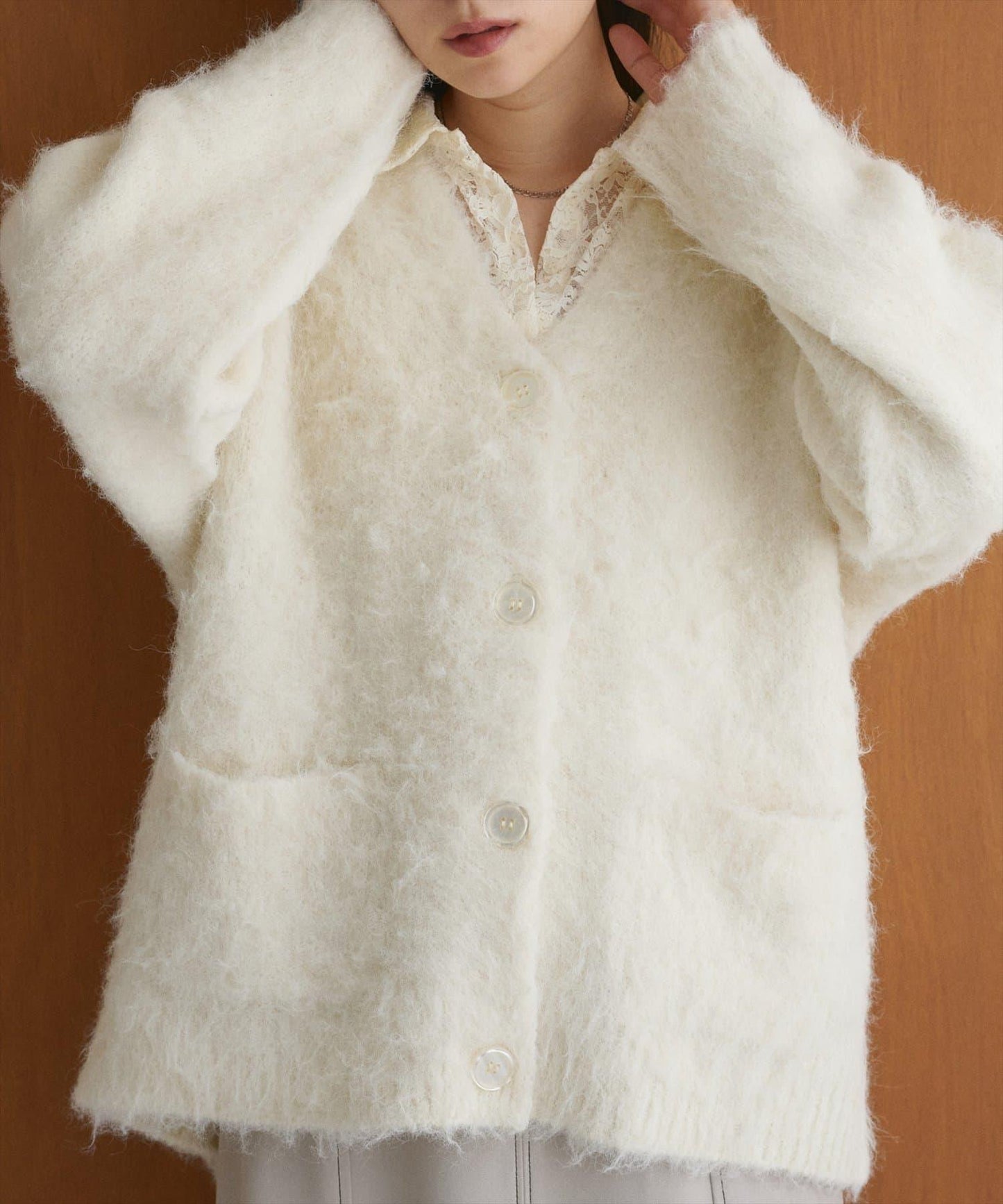 【natural couture】帶領蕾絲開衫