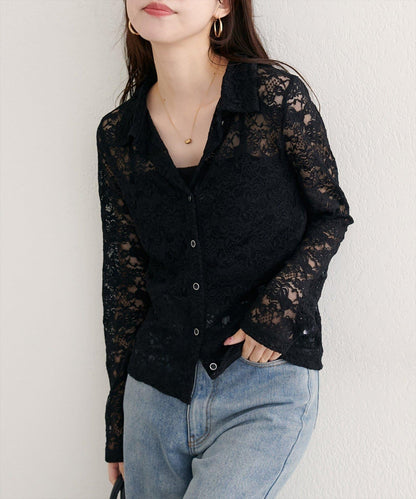 【natural couture】帶領蕾絲開衫