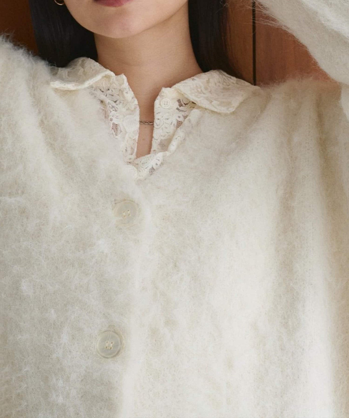 【natural couture】帶領蕾絲開衫