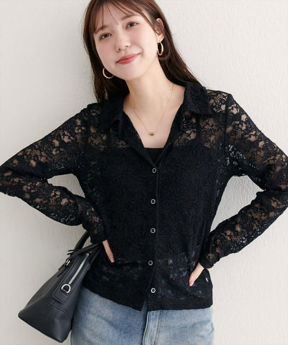 【natural couture】帶領蕾絲開衫