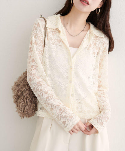 【natural couture】帶領蕾絲開衫