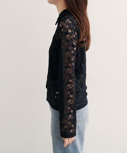 【natural couture】帶領蕾絲開衫