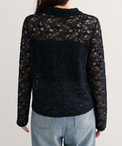 【natural couture】帶領蕾絲開衫