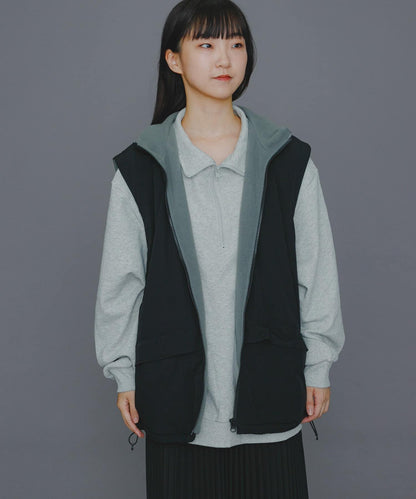 『販売』『男女同款』Uiscel 抓絨內襯拉鍊寬鬆馬甲