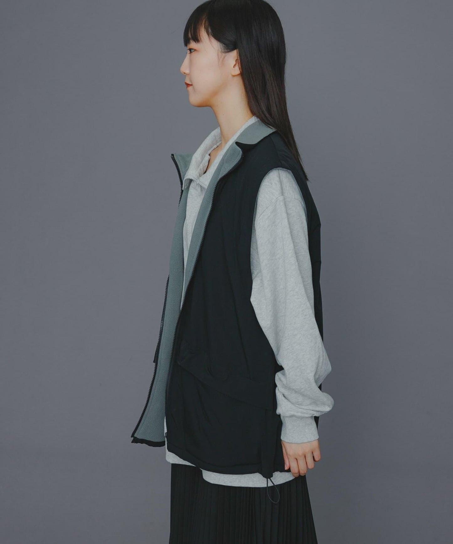 『販売』『男女同款』Uiscel 抓絨內襯拉鍊寬鬆馬甲