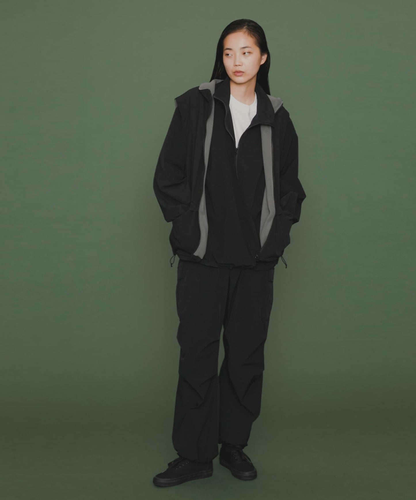 『販売』『男女同款』Uiscel 抓絨內襯拉鍊寬鬆馬甲