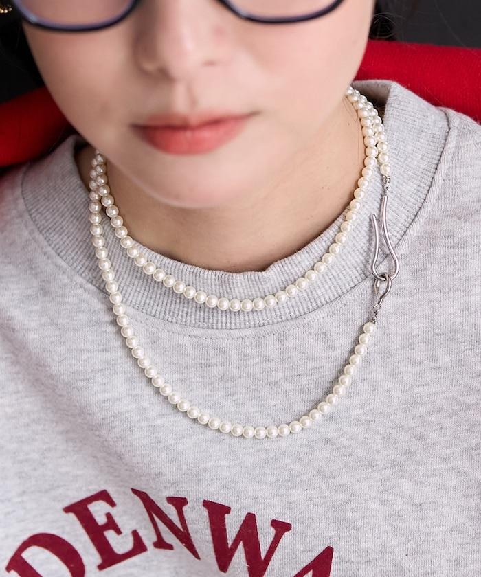 長款珍珠掛鉤項鍊