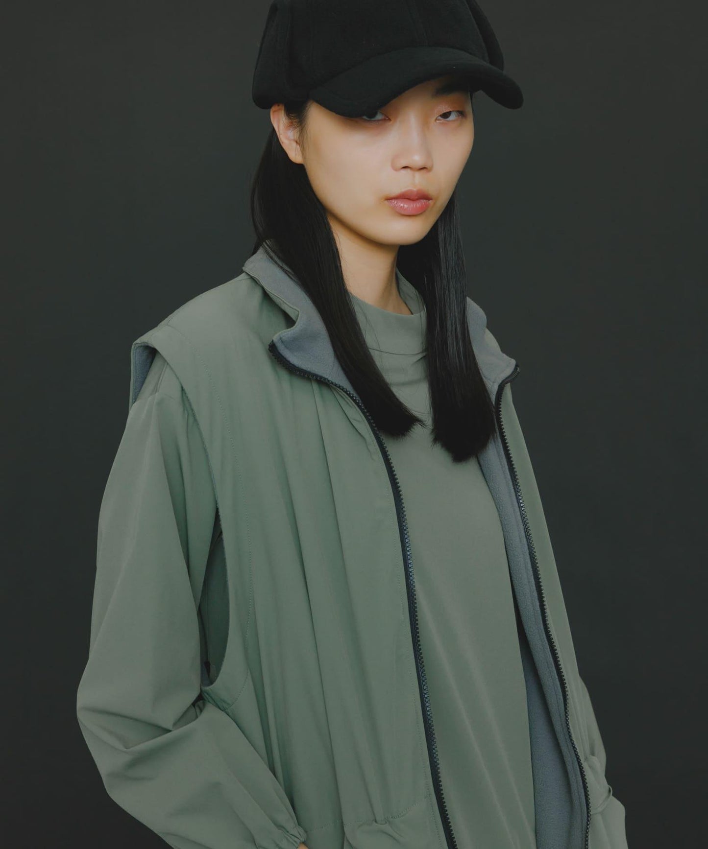 『販売』『男女同款』Uiscel 抓絨內襯拉鍊寬鬆馬甲