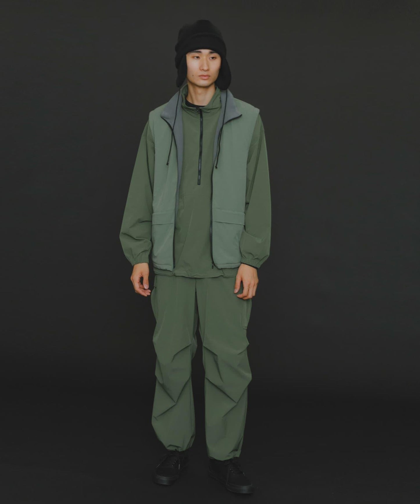 『販売』『男女同款』Uiscel 抓絨內襯拉鍊寬鬆馬甲