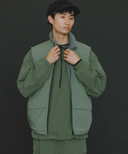 『販売』『男女同款』Uiscel 抓絨內襯拉鍊寬鬆馬甲