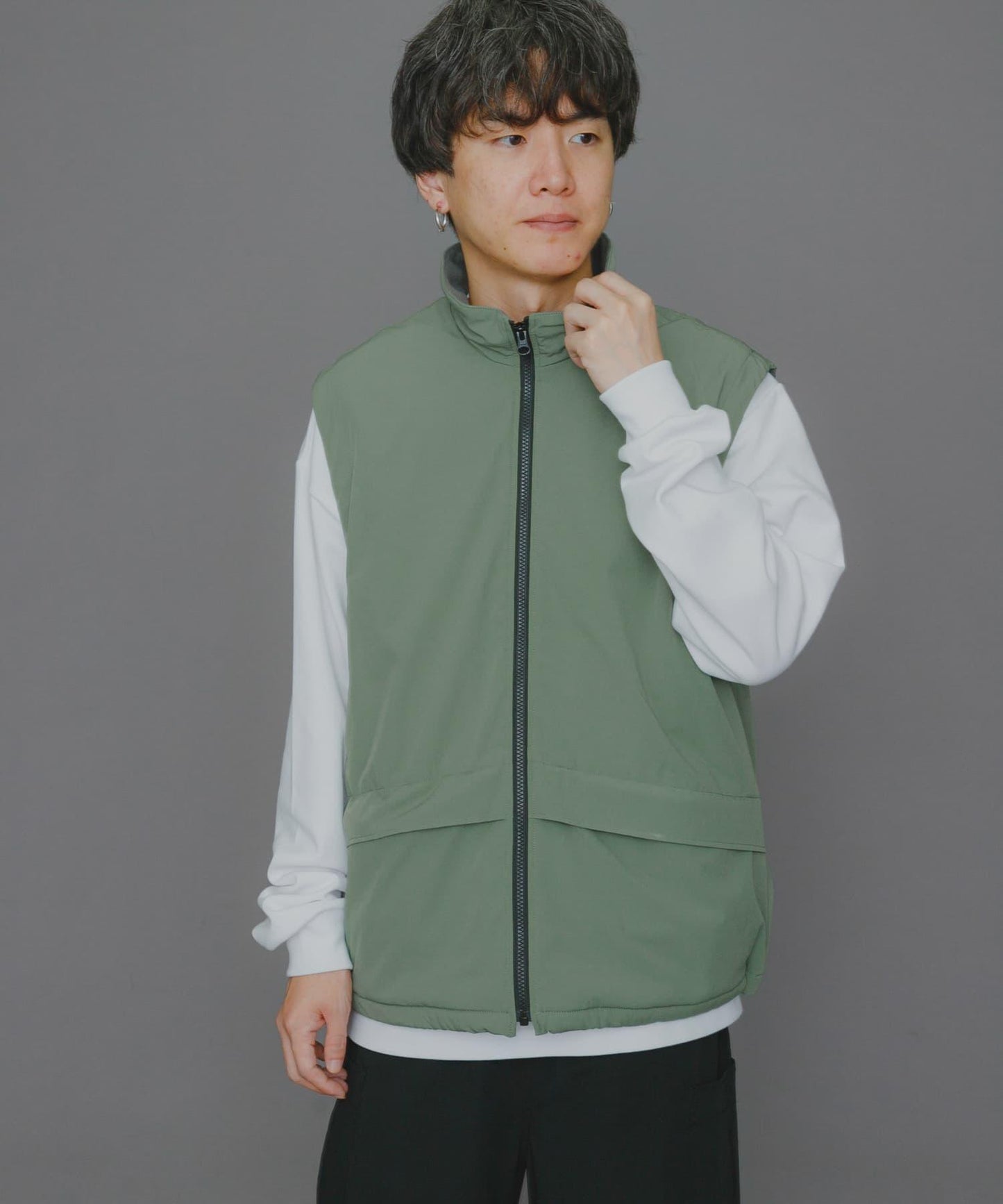 『販売』『男女同款』Uiscel 抓絨內襯拉鍊寬鬆馬甲