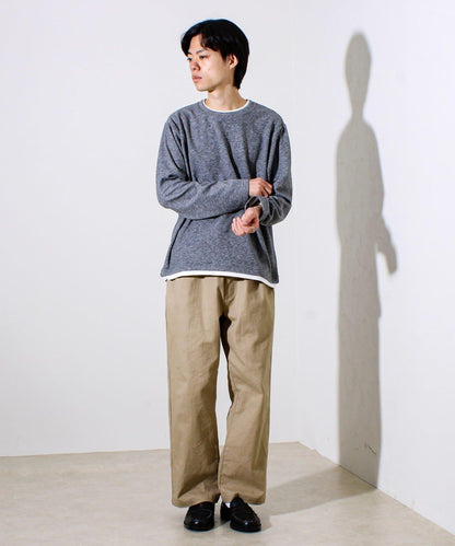 【彈力面料】拉絨假兩件套頭衫