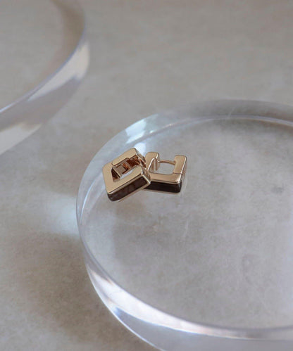 方形一鍵式耳環