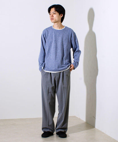 【彈力面料】拉絨假兩件套頭衫